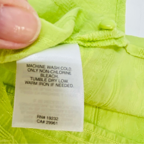 Alfred Dunner Size 14 Green Pullover Blouse 3/4 Sleeves Beads & Lace Mature Top - Picture 13 of 15